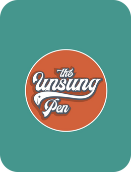 The unsung pen, a logo for rookie writter who is just going to start his career in writing.